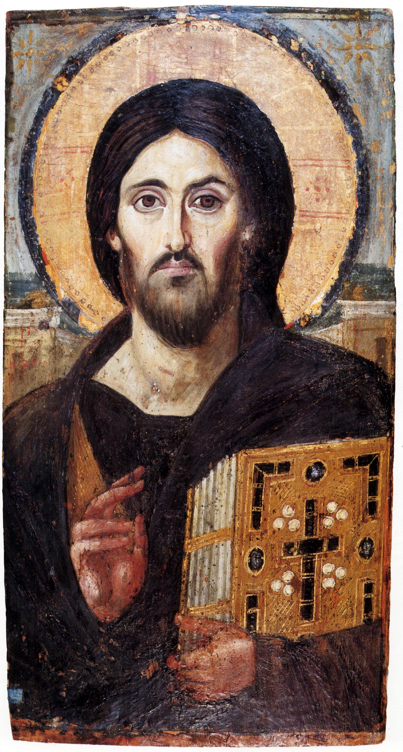 Christ Pantocrator of Sinai, the 6th-century encaustic icon from Saint Catherine&rsquo;s Monastery